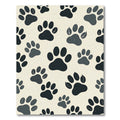 Minimalist Monochrome Animal Paw Area Rug
