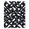 Monochrome Interlocking Industrial Chain Rug