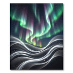 Ethereal Aurora Northern Lights Abstract Wave Rug