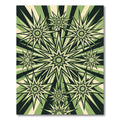 Modern Sage Burst Geometric Star Rug