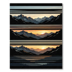 Mountain Sunset Landscape Horizon Rug