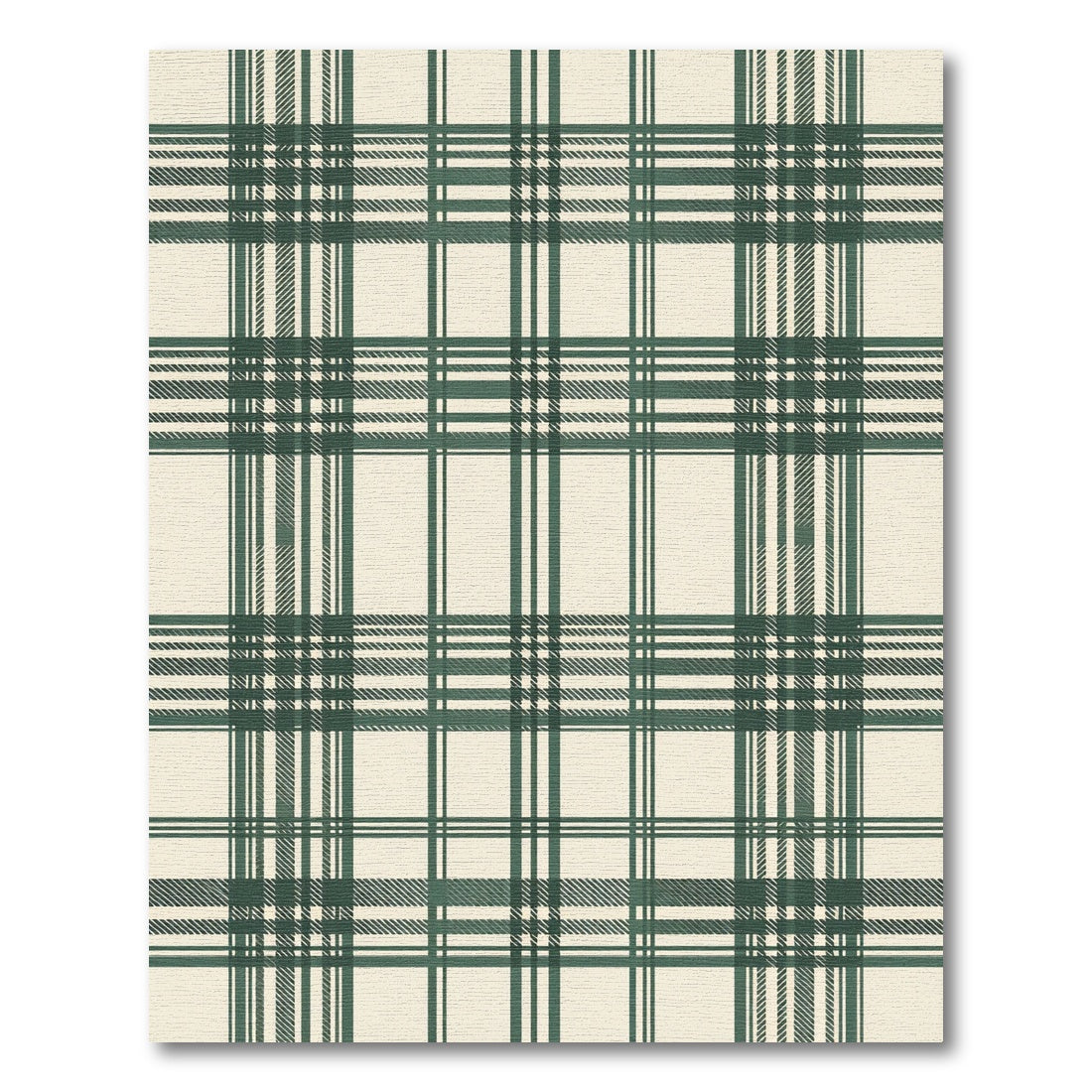 Classic Green Tartan Plaid Rug
