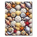 Vibrant Oceanic Seashells and Starfish Rug