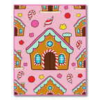 Whimsical Gingerbread Cottage Candy Pattern Rug