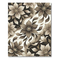 Monochromatic Floral Swirl Botanical Rug