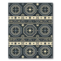 Celestial Geometric Octagon Navy Cream Rug