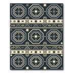 Celestial Geometric Octagon Navy Cream Rug