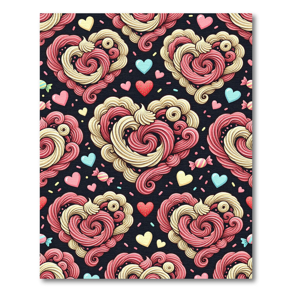 Sweet Swirl Hearts Candy Confetti Rug