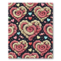 Sweet Swirl Hearts Candy Confetti Rug