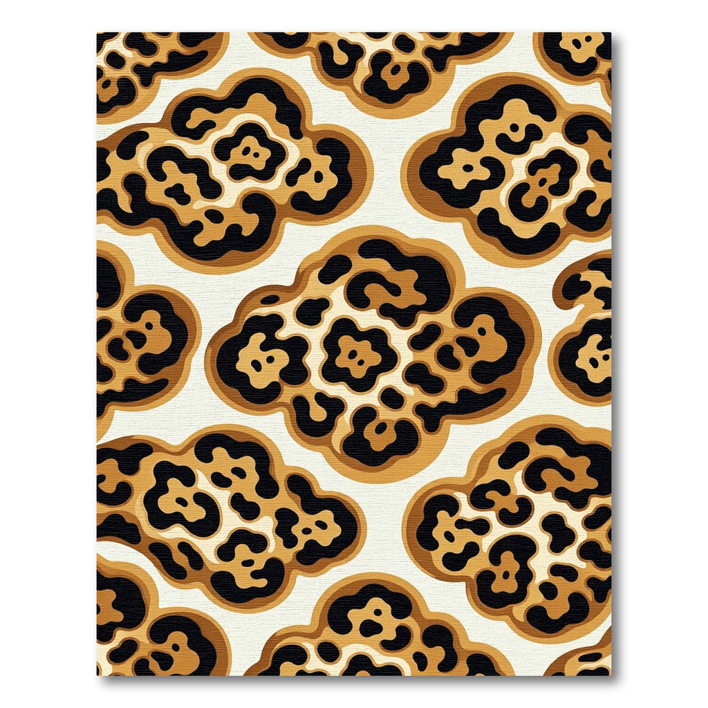 Bold Caramel Leopard Spot Cloud Rug