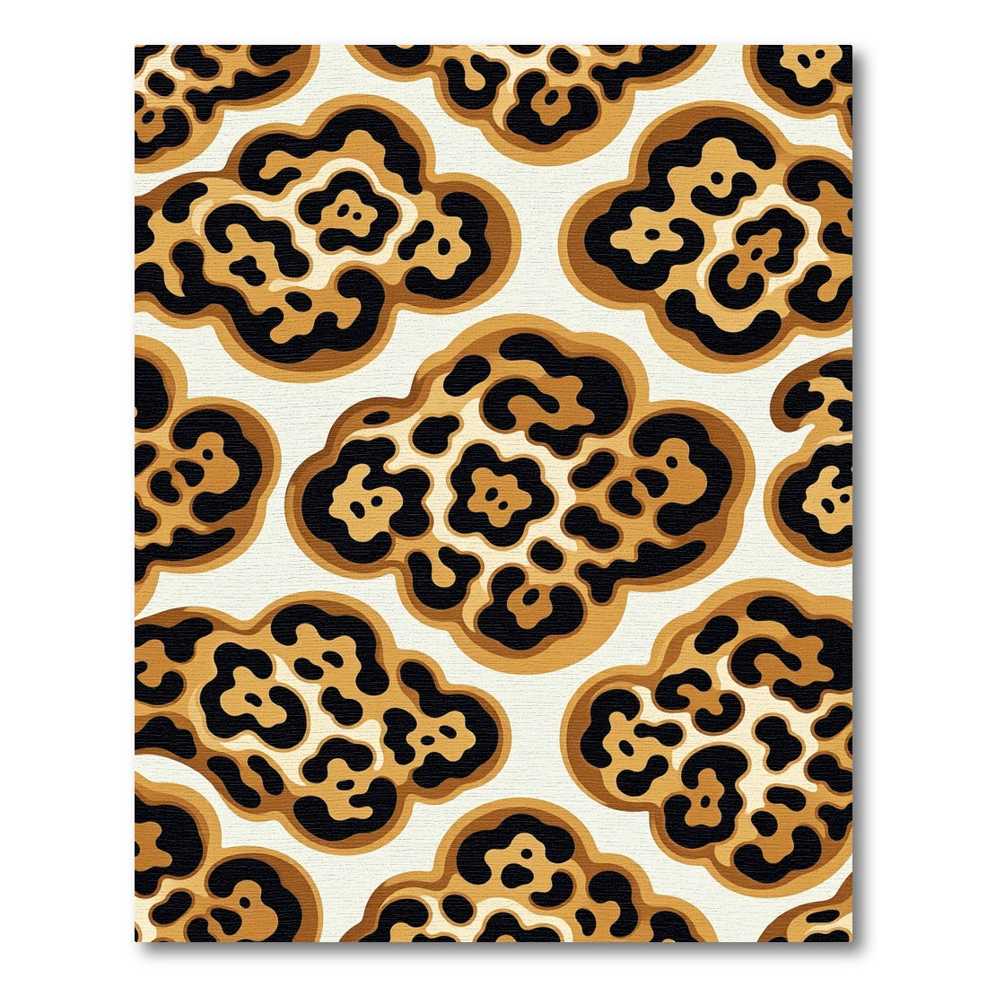 Bold Caramel Leopard Spot Cloud Rug