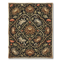 Chrysanthemum Floral Vine Scroll Rug