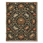 Chrysanthemum Floral Vine Scroll Rug