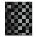 Grayscale Checkerboard Splatter Textured Rug