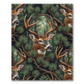 Majestic Deer Woodland Branches Background Rug