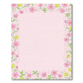 Pink Floral Whimsical Vine Border Rug