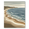 Coastal Beach Waves Scenic Rug