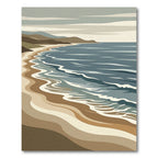 Coastal Beach Waves Scenic Rug