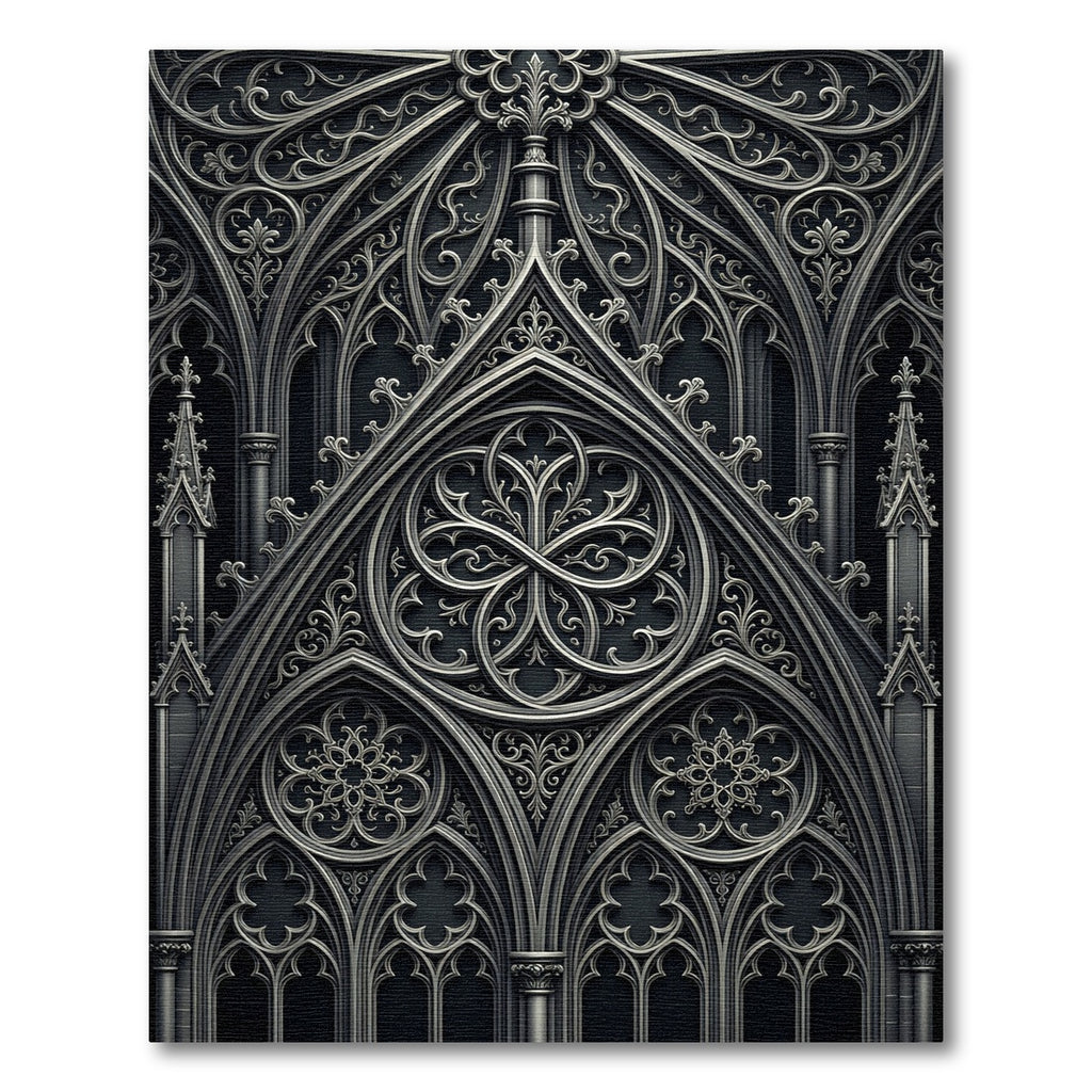 Gothic Archway Scrollwork Medallion Rug