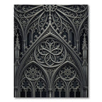 Gothic Archway Scrollwork Medallion Rug