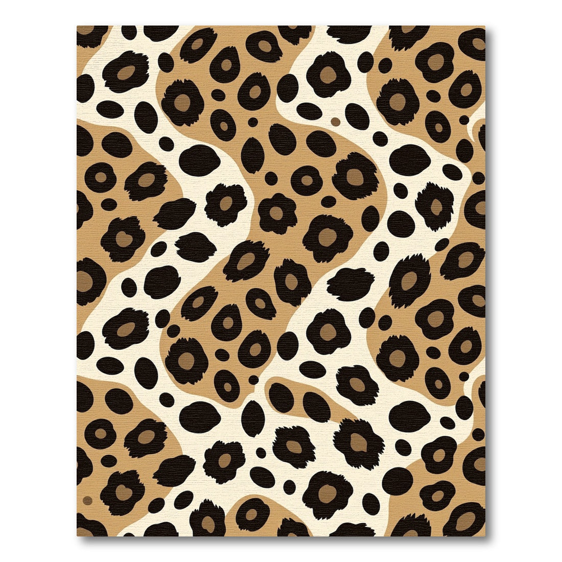 Neutral Leopard Spots Waterfall Rug