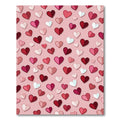 Pink Red Heart Collection Rug