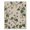 Elegant Lilac Starburst Vine Cream Rug