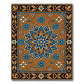 Ornate Blue and Copper Star Medallion Rug