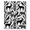 Black and White African Wildlife Art Rug
