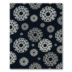 Monochromatic Sunburst Mandala Medallions Rug