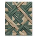 Geometric Interwoven Sage and Neutral Rug