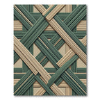Geometric Interwoven Sage and Neutral Rug