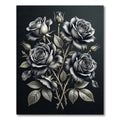 Dramatic Black Rose Garden Arrangement Rug