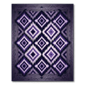 Purple Diamond Tribal Frame Rug