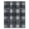 Modern Metallic Grid Window Panels Rug