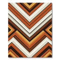 Mid Century Retro Earthy Chevron Rug