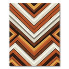 Mid Century Retro Earthy Chevron Rug