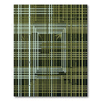 Green Bamboo Lattice Abstract Rug