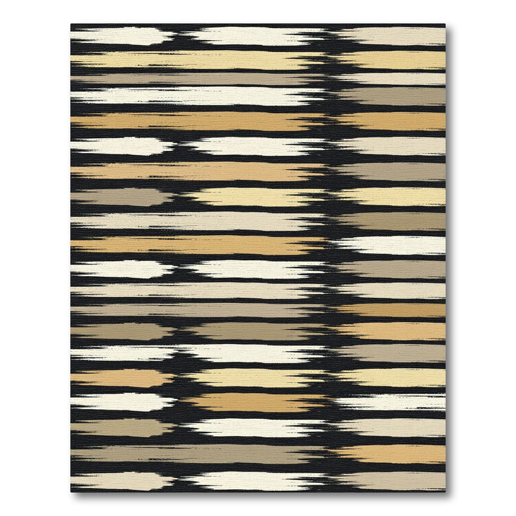 Modern Neutral Earthy Hued Horizontal Brushstroke Rug