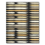 Modern Neutral Earthy Hued Horizontal Brushstroke Rug