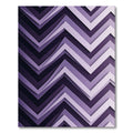 Modern Violet Chevron Layered Zigzag Rug
