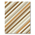 Modern Earthy Tone Diagonal Stripe Rug