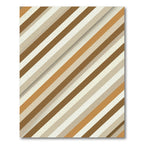 Modern Earthy Tone Diagonal Stripe Rug