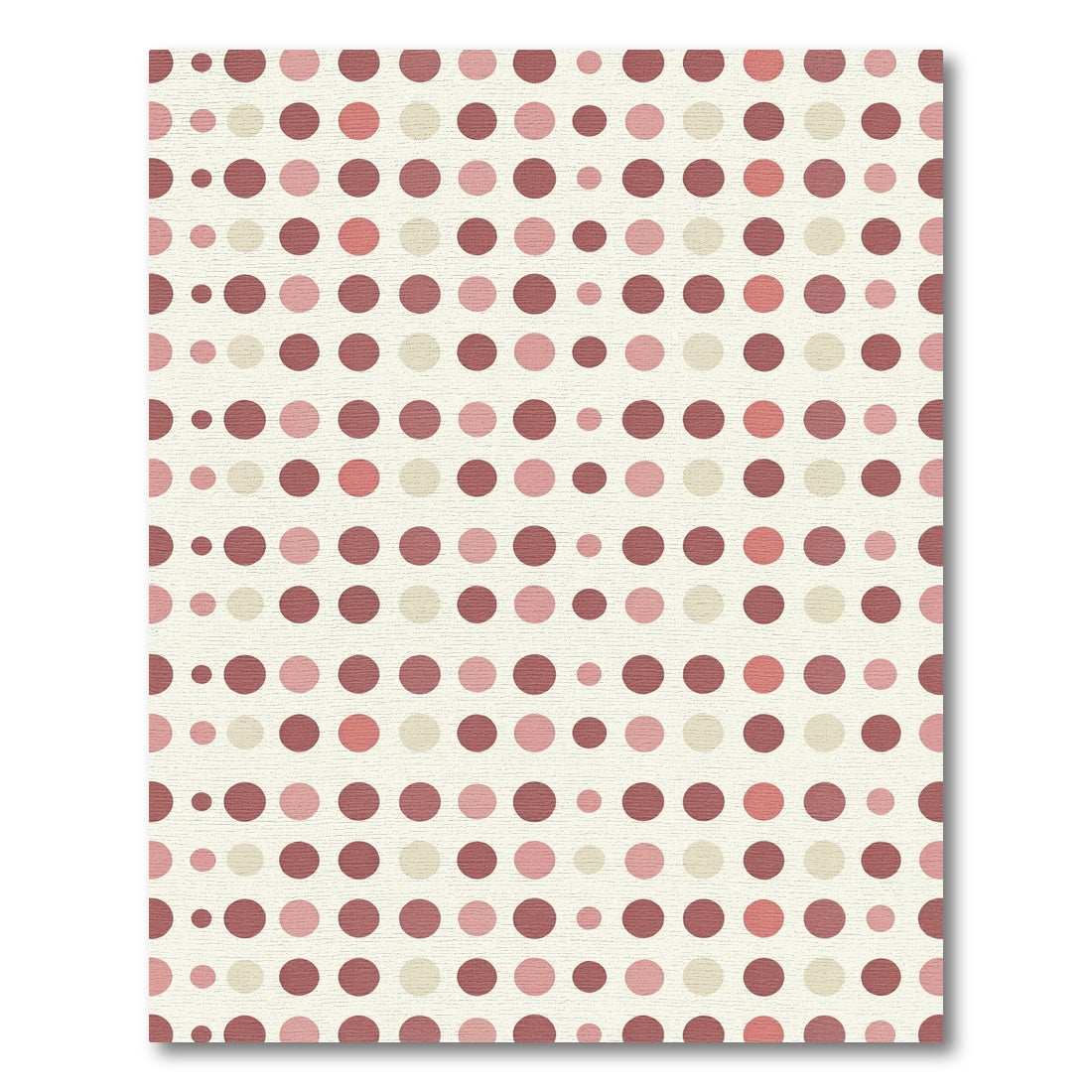 Rose Pink Polka Dot Grid Rug
