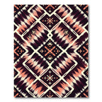 Cream Coral Jagged Diamond Rug