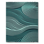 Aqua Swirl Ribbed Wave Rug