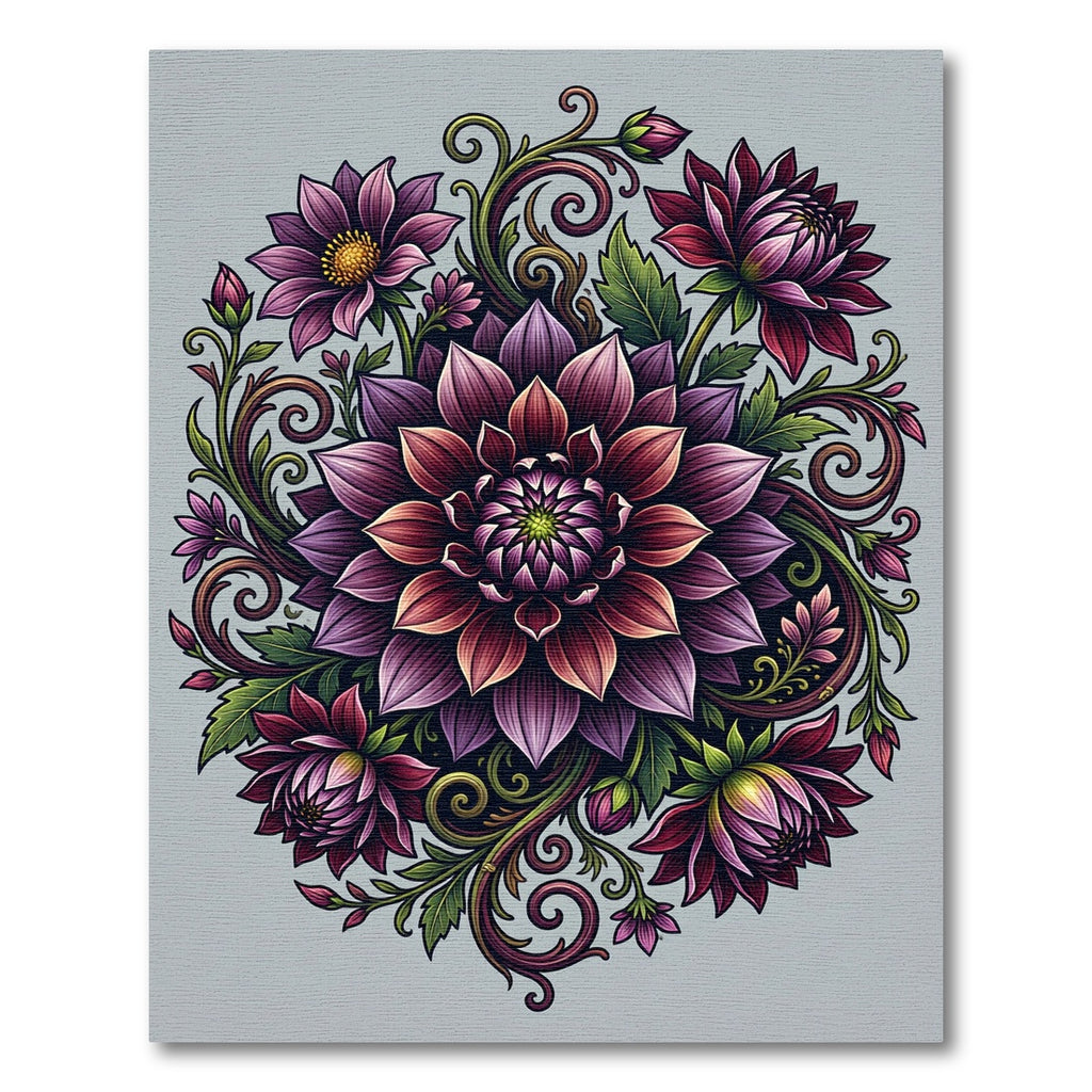 Vibrant Floral Mandala Bloom Rug