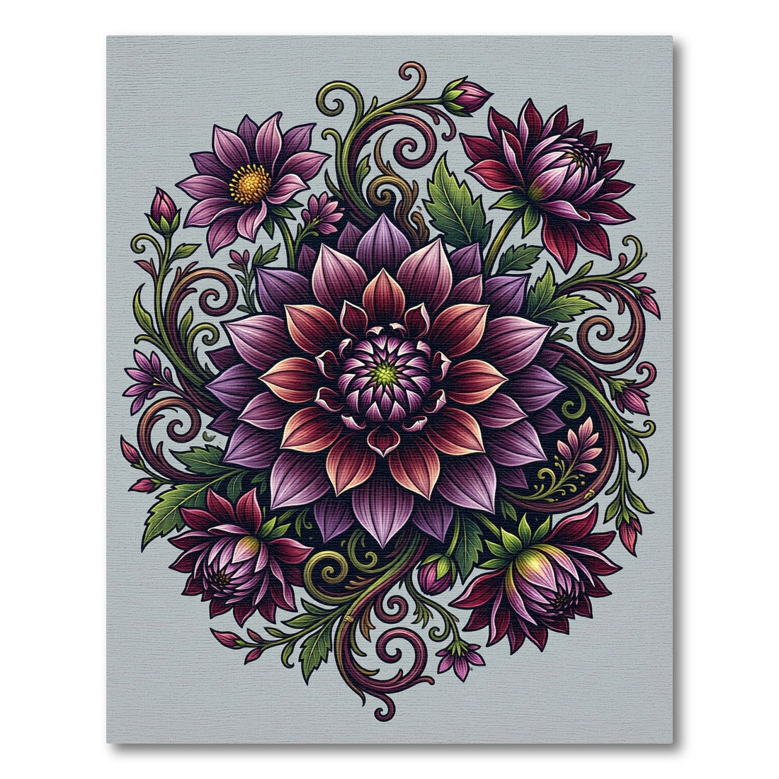 Vibrant Floral Mandala Bloom Rug