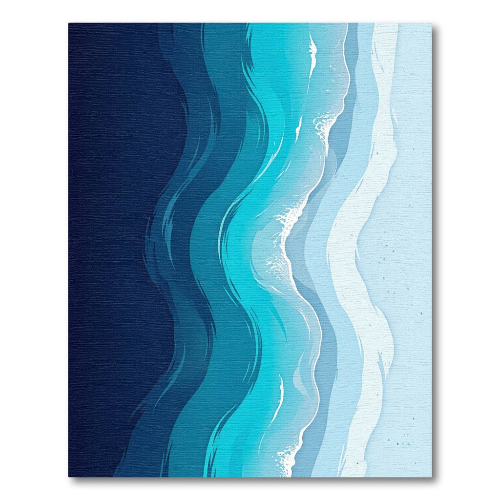 Ocean Swirls Aqua Teal Ripples Rug