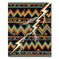 Geometric Tribal Lightning Bolt Rug